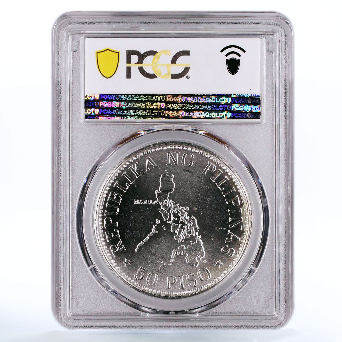 Philippines 50 piso International Meetings Matte MS66 PCGS silver coin 1976