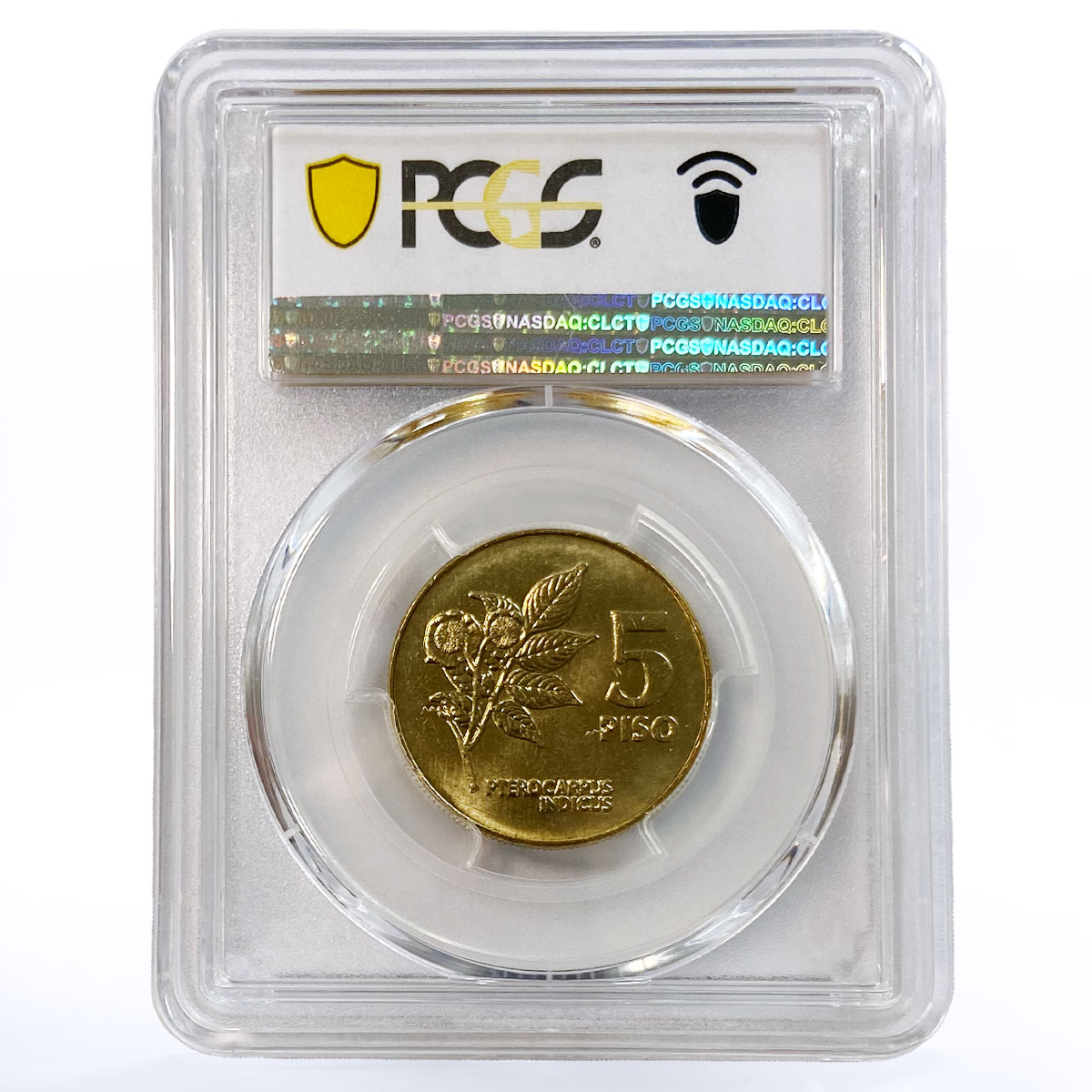 Philippines 5 piso Flora and Fauna MS65 PCGS NiBrass coin 1994