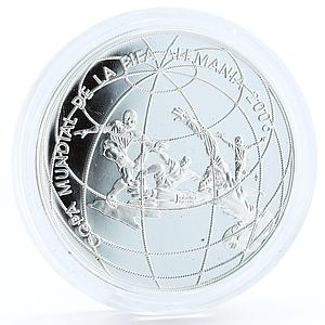 Peru 1 sol Football World Cup in Germany Players Globe proof silver coin 2004