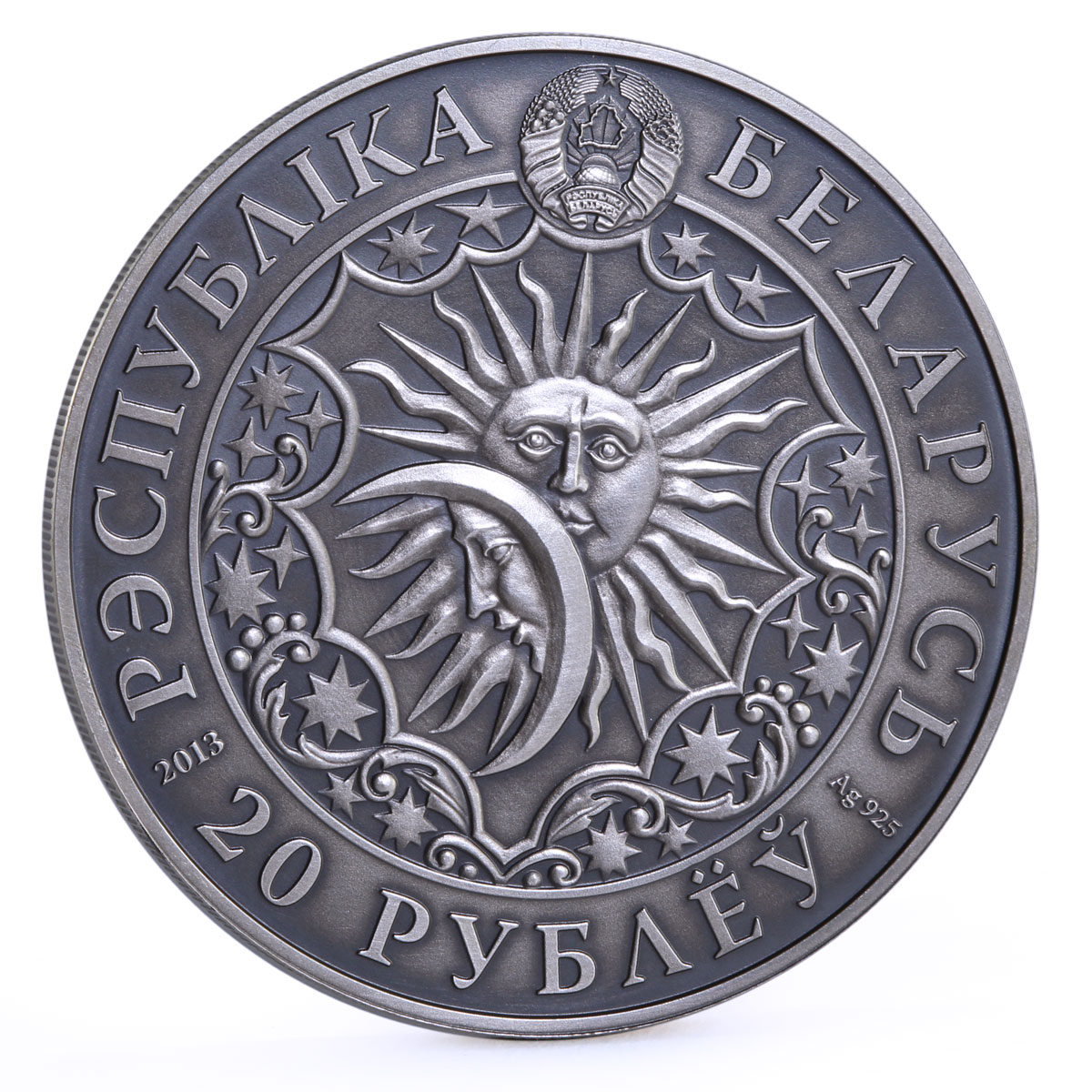 Belarus 20 rubles Zodiac Singns series Sagittarius silver coin 2013