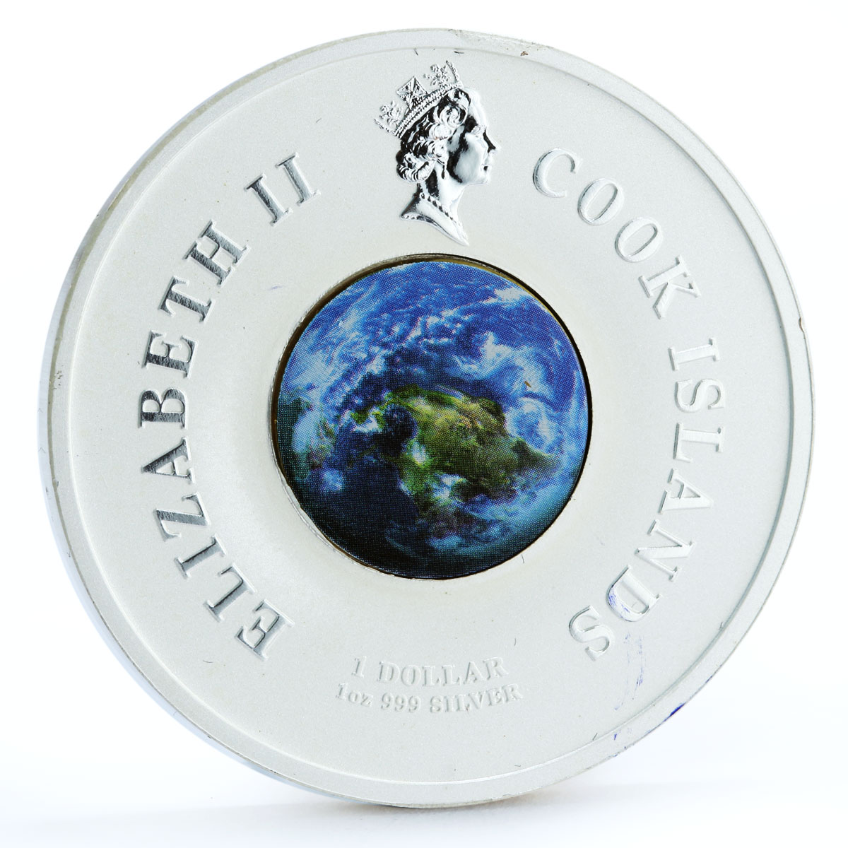 Cook Islands 1 dollar 50th Anniversary of Launched Sputnik 1957 silver coin 2007