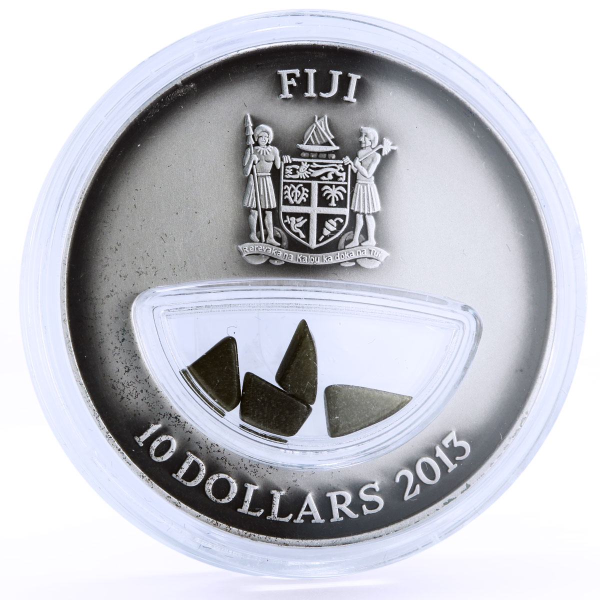 Fiji 10 dollars Volcanoes Breath of Fire St. Helens silver coin 2013