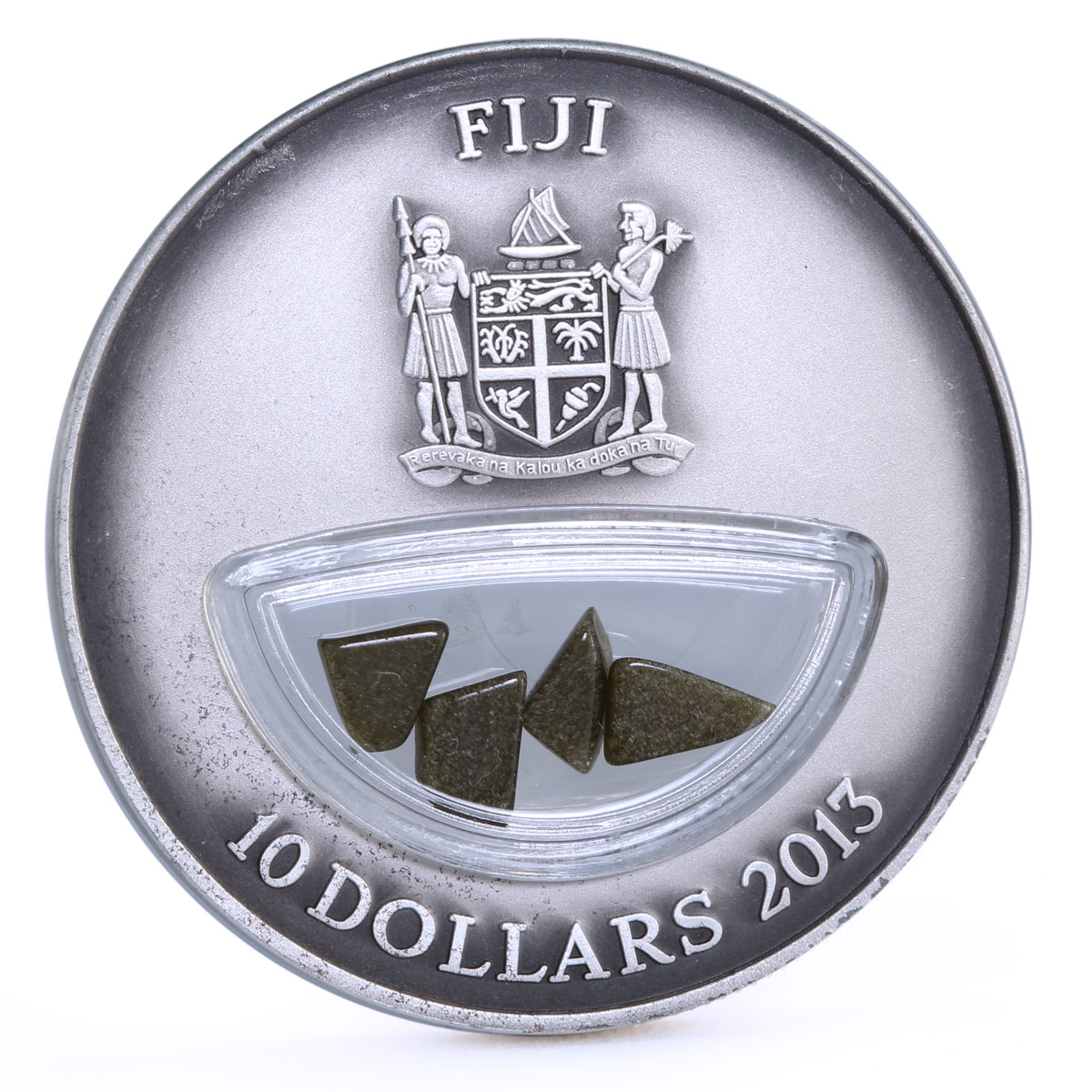 Fiji 10 dollars Volcanoes Breath of Fire St. Helens silver coin 2013