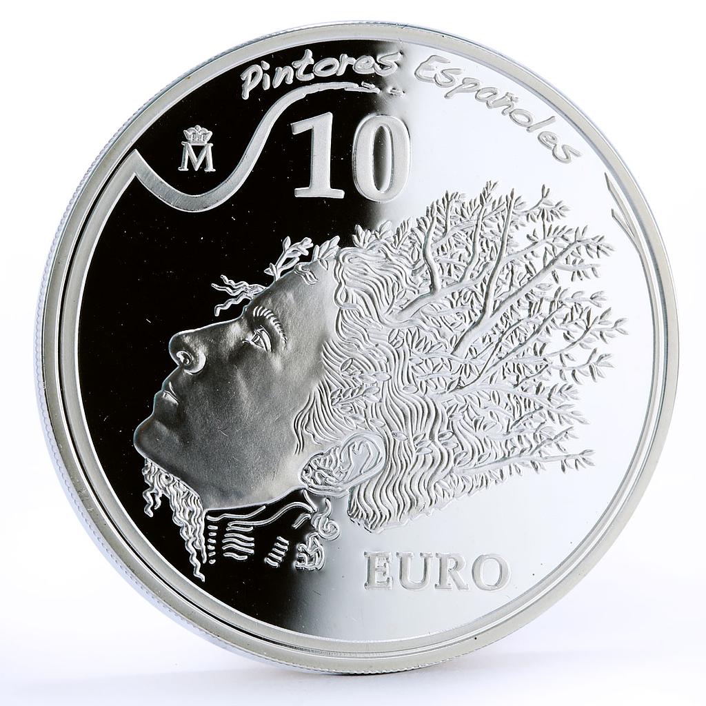 Spain 10 euro Painter Salvador Dali Portrait of Gala Art silver coin 2009