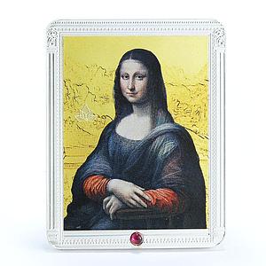 Fiji 10 dollars Da Vinci Mona Lisa Sisters Art colored silver coin 2012