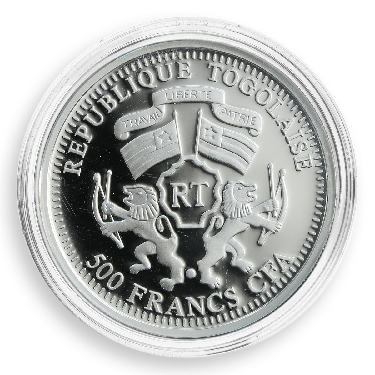 Togo 500 francs Greatest She - Warriors Jeanne D'Arc silver proof coin 2011