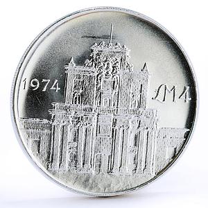 Malta 4 pounds Culture Heritage Notre Dam Church Architecture silver coin 1974