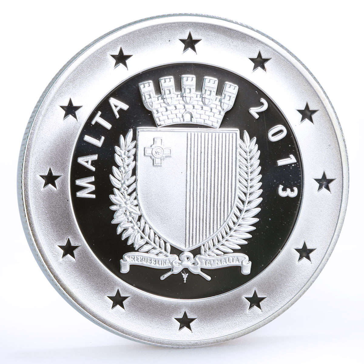 Malta 10 euro Poet Dum Karm Psaila Poetry Literature proof silver coin 2013