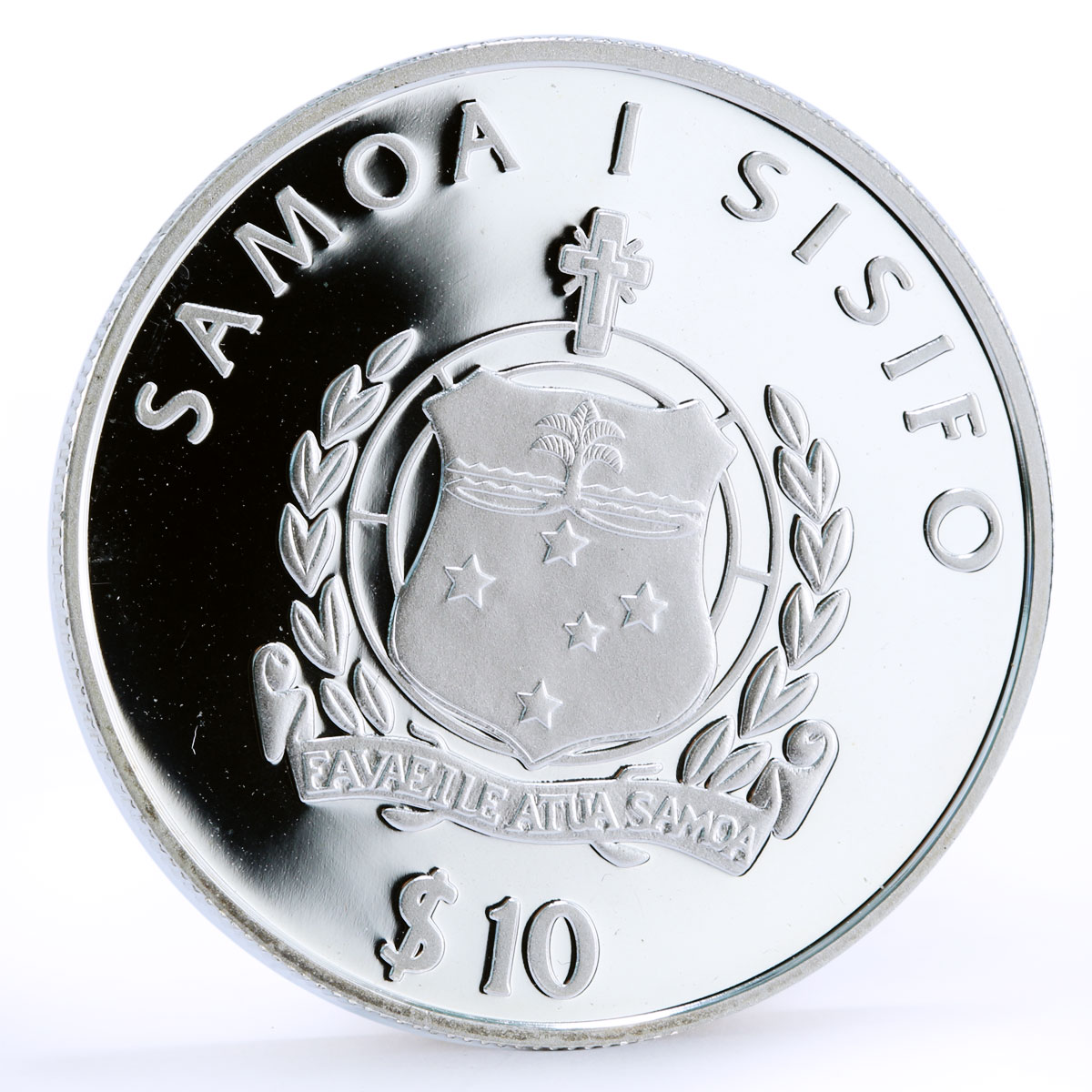 Samoa 10 dollars SMS Adler Ship Clipper Steamer proof silver coin 2003