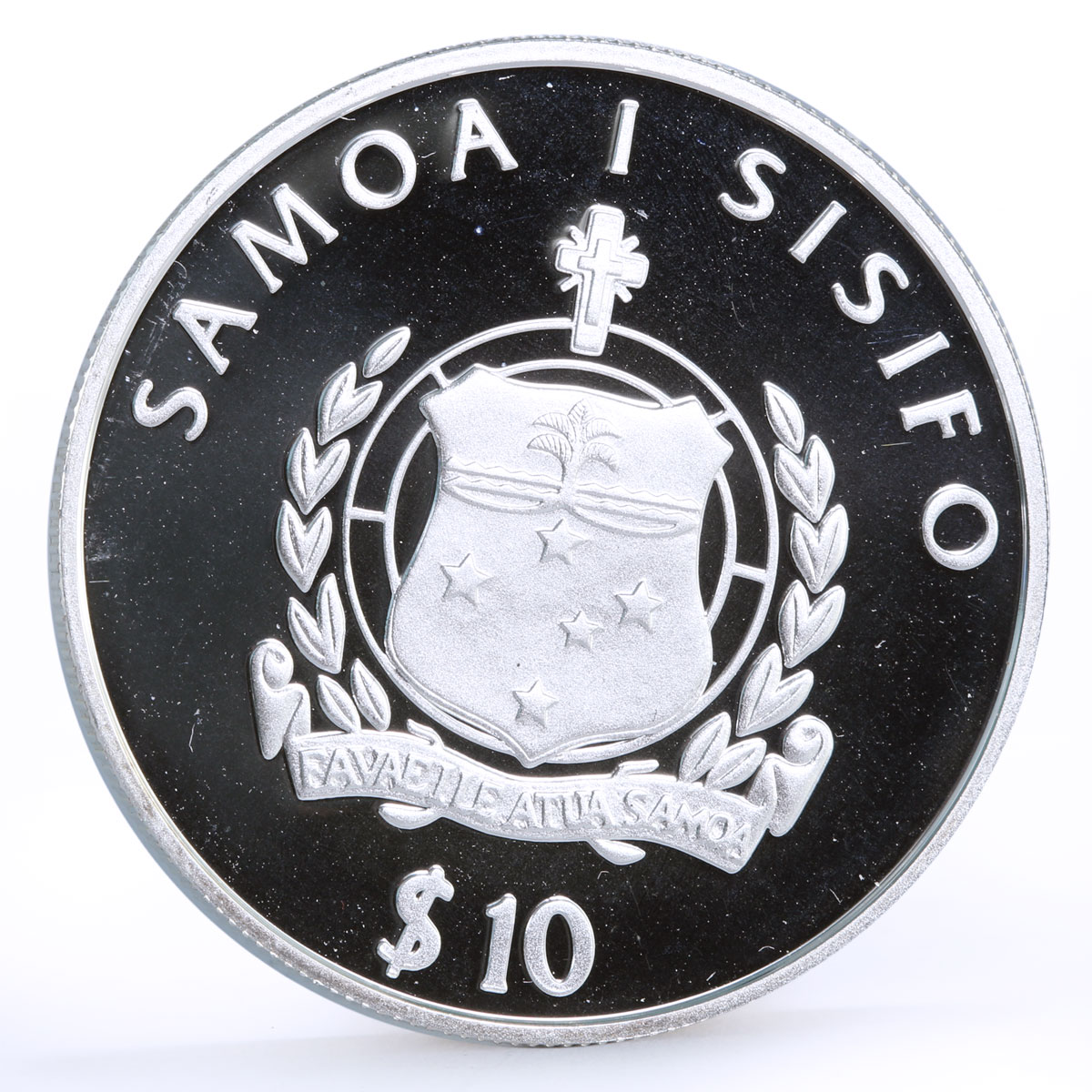 Samoa 10 dollars SMS Adler Ship Clipper Steamer proof silver coin 2003