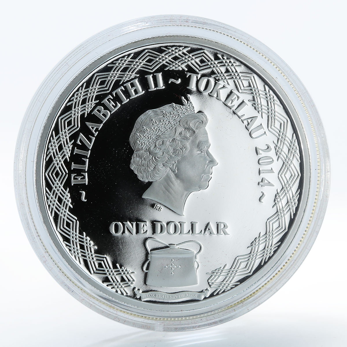 Tokelau $1 Year of the Horse Trio of horses Silver Coloured coin 2014