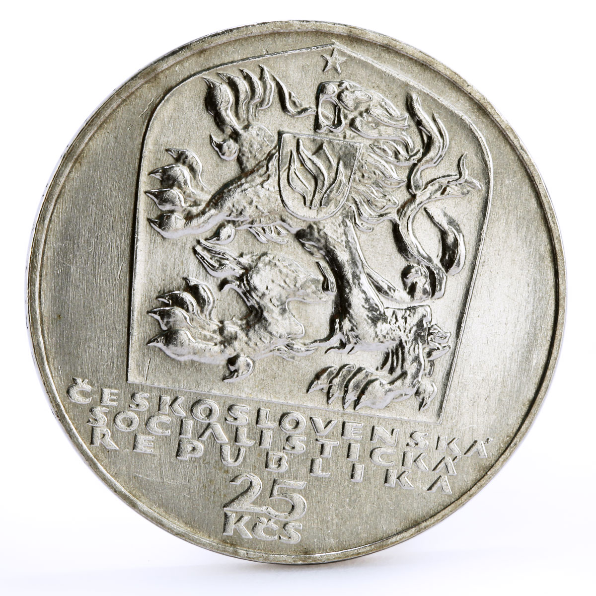Czechoslovakia 25 korun 25th Anniversary of Slovak Uprising silver coin 1969
