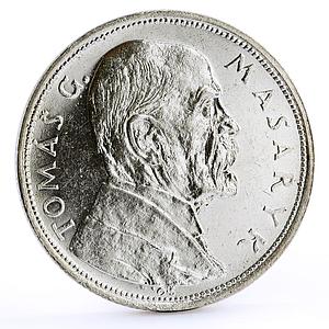 Czechoslovakia 10 korun Jubilee of Independence Tomas Masaryk silver coin 1928