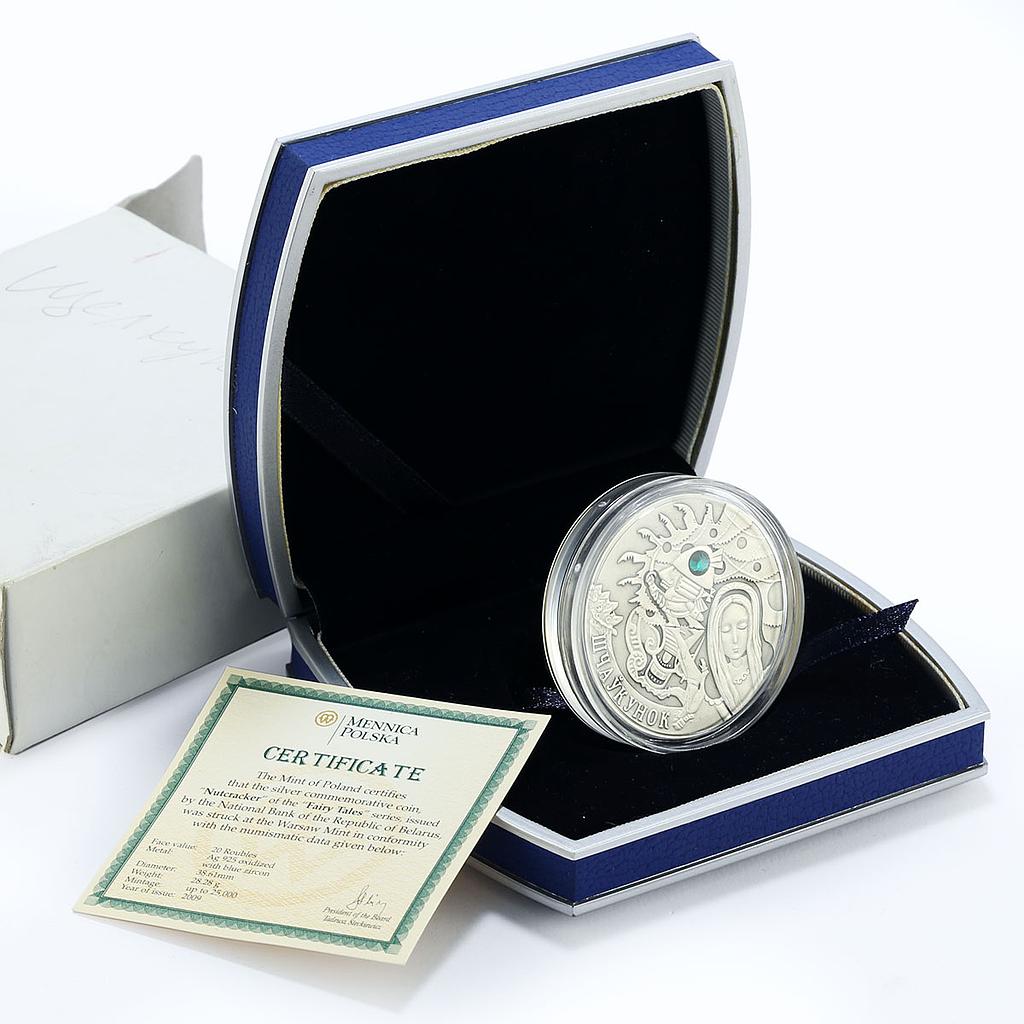 Belarus 20 rubles Worlds Fairytales Folk Stories Nutcracker silver coin 2009