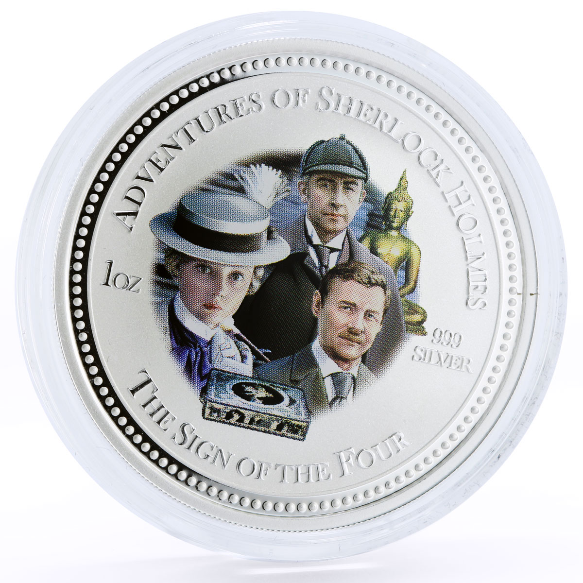 Cook Islands set of 4 coins The Adventures of Sherlock Holmes silver coins 2007