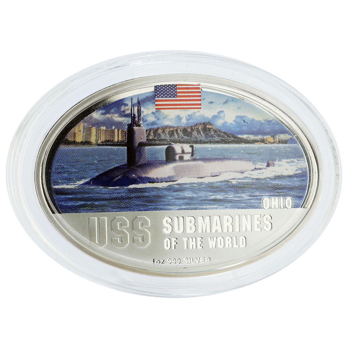 Fiji set of 4 coins Submarines of the World colored silver coins 2010