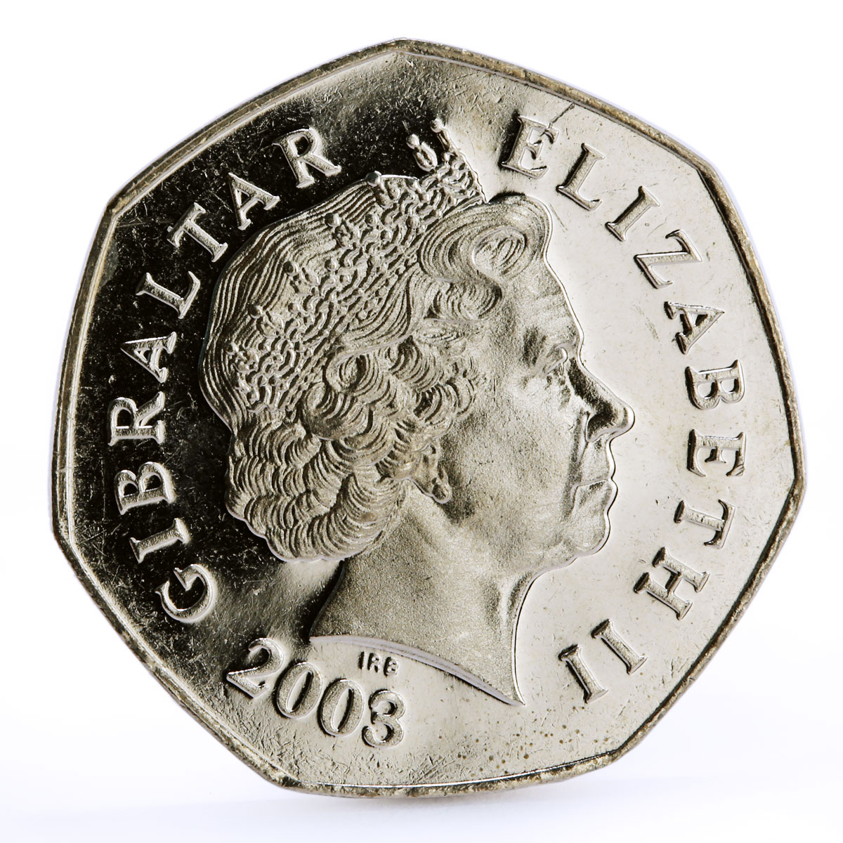 Gibraltar 50 pence Holidays Saints Christmas Jesus Christ CuNi coin 2003