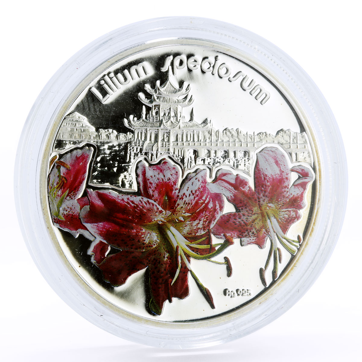 Niue set of 3 coins Magical Flowers Lillies colored proof silver coins 2012