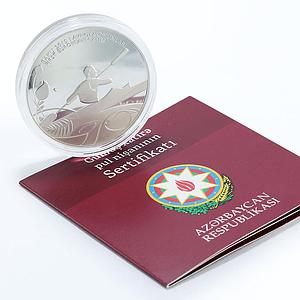 Azerbaijan 5 manat European Games in Baku Canoe Sprint silver coin 2015