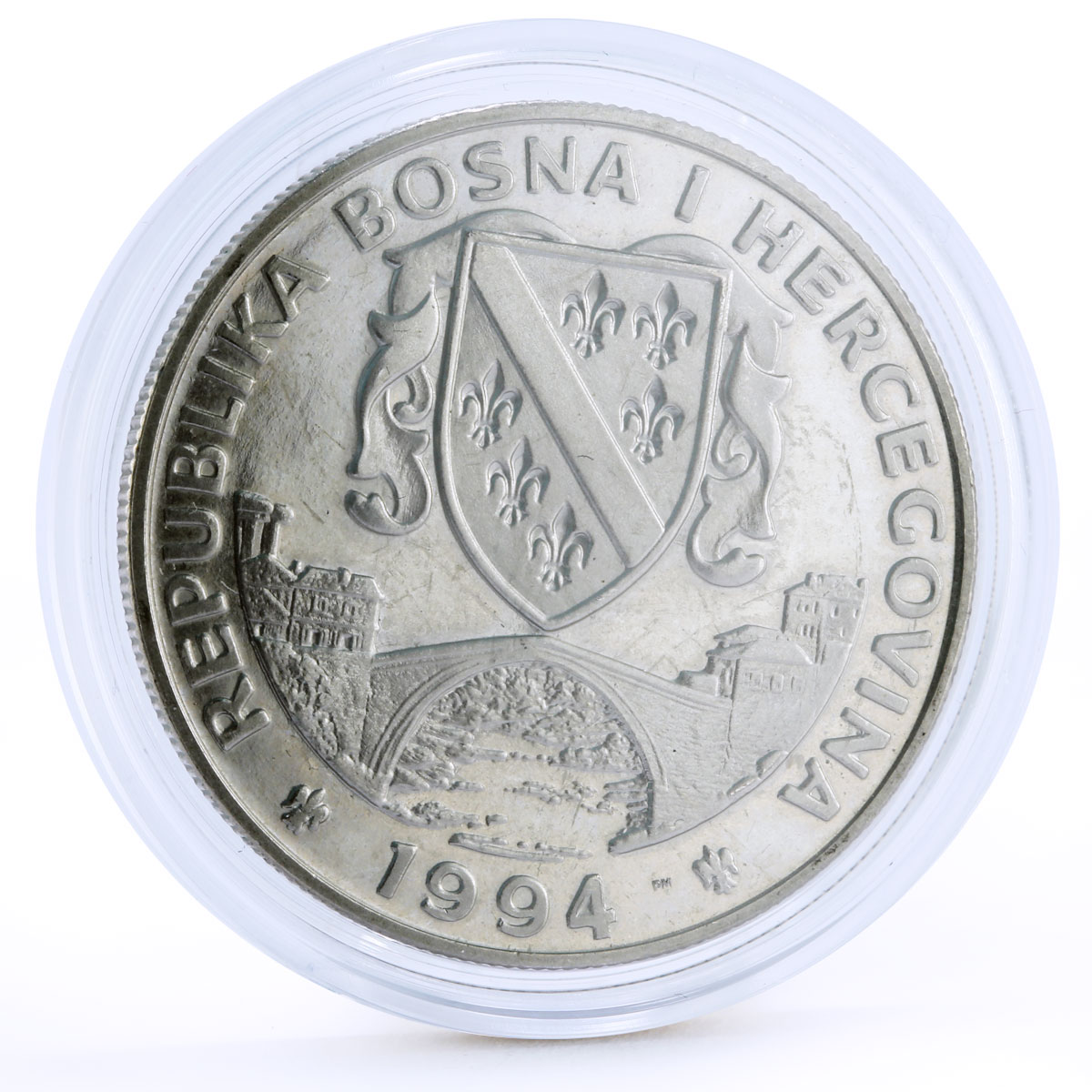 Bosnia and Herzegovina 500 dinara Endangered Wildlife Eohippus CuNi coin 1994