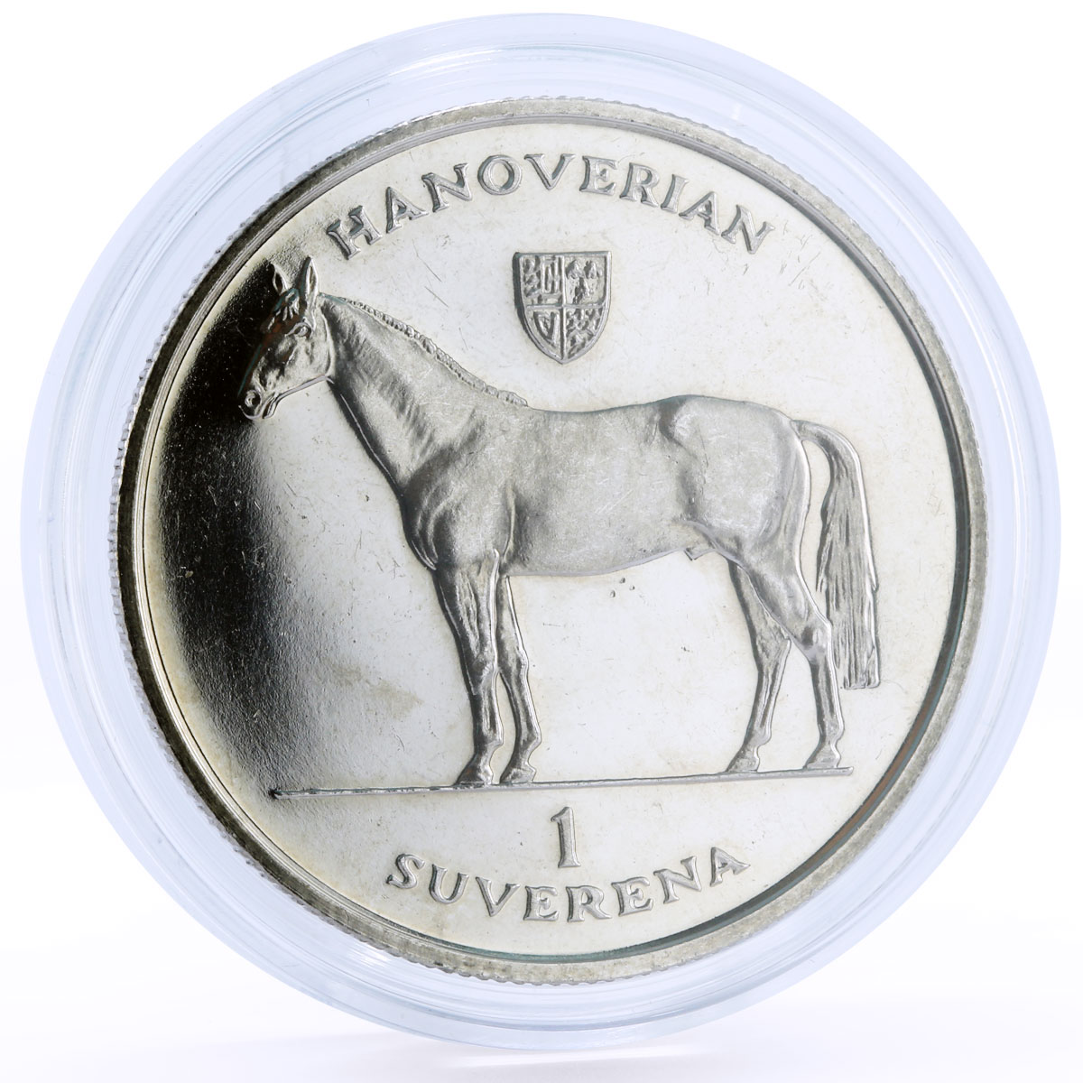 Bosnia and Herzegovina 1 suverena Endangered Fauna Stallion Horse CuNi coin 1996