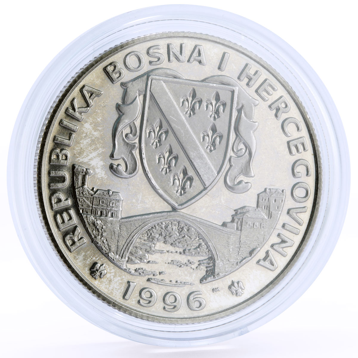 Bosnia and Herzegovina 1 suverena Endangered Fauna Stallion Horse CuNi coin 1996