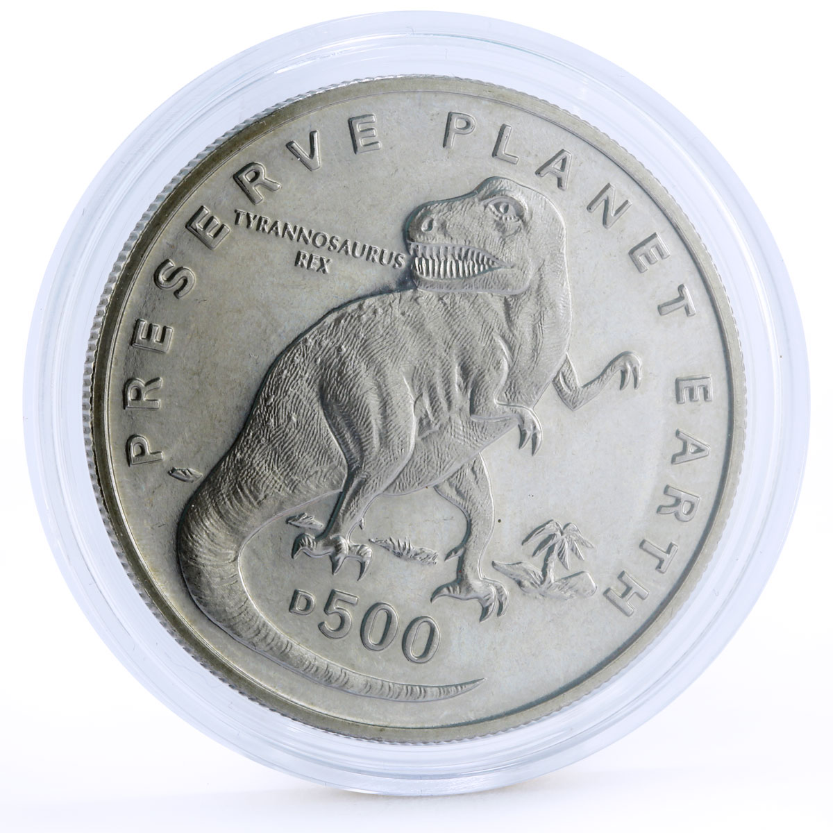 Bosnia and Herzegovina 500 dinara Ancient Animals T Rex Dinosaur CuNi coin 1993