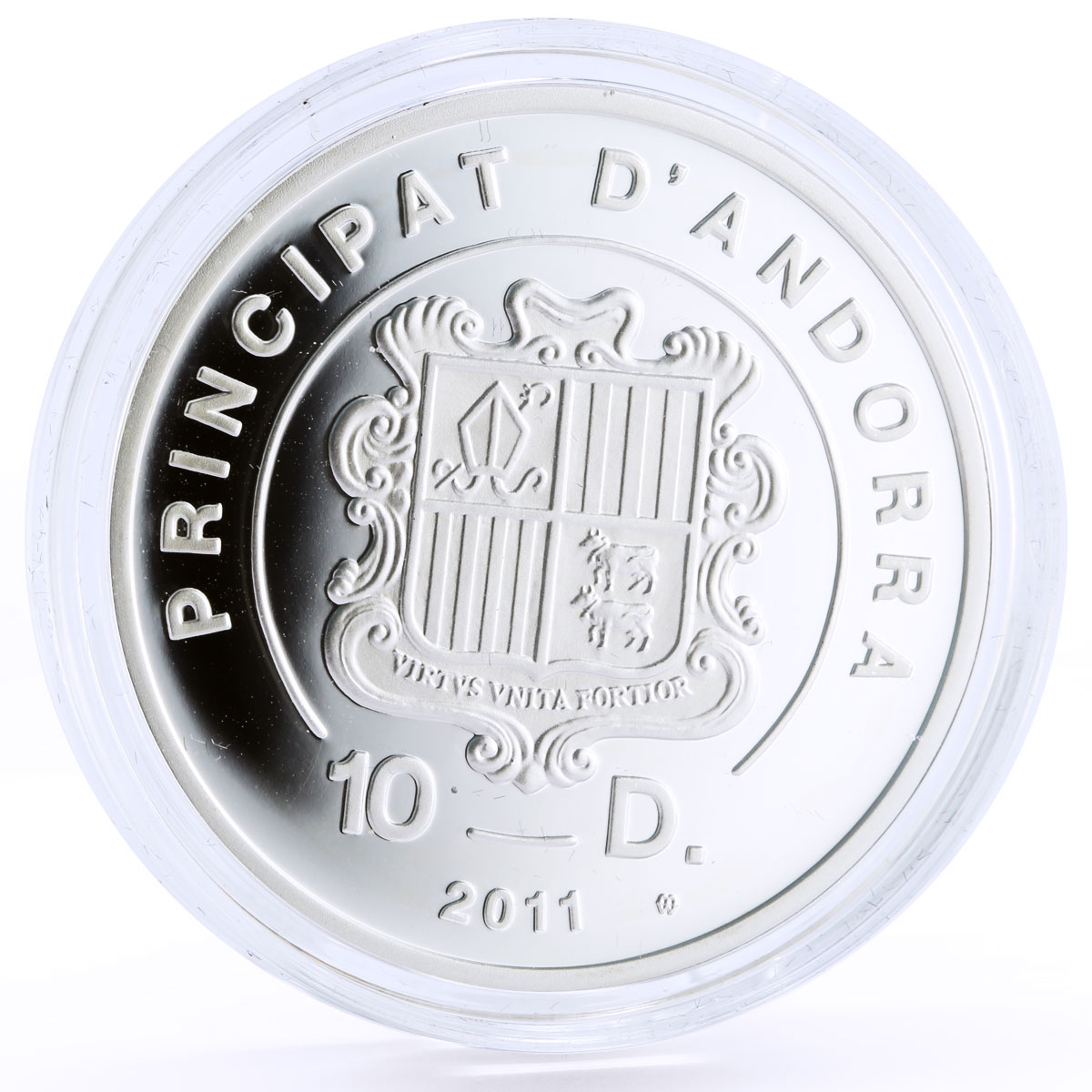 Andorra 10 diners Holy Helpers Saint Margaret proof silver coin 2011