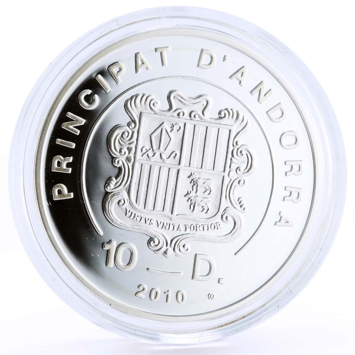 Andorra 10 diners Holy Helpers Saint Barbara proof silver coin 2010