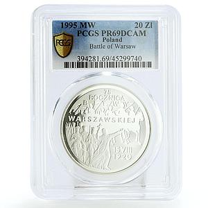 Poland 20 zlotych 75 Years of the Battle of Warsaw PR69 PCGS silver coin 1995
