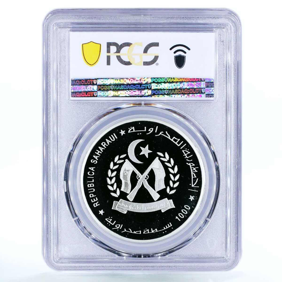 Sahrawi 1000 pesetas Jorney Around the World John Cook PR70 PCGS CuNi coin 1997