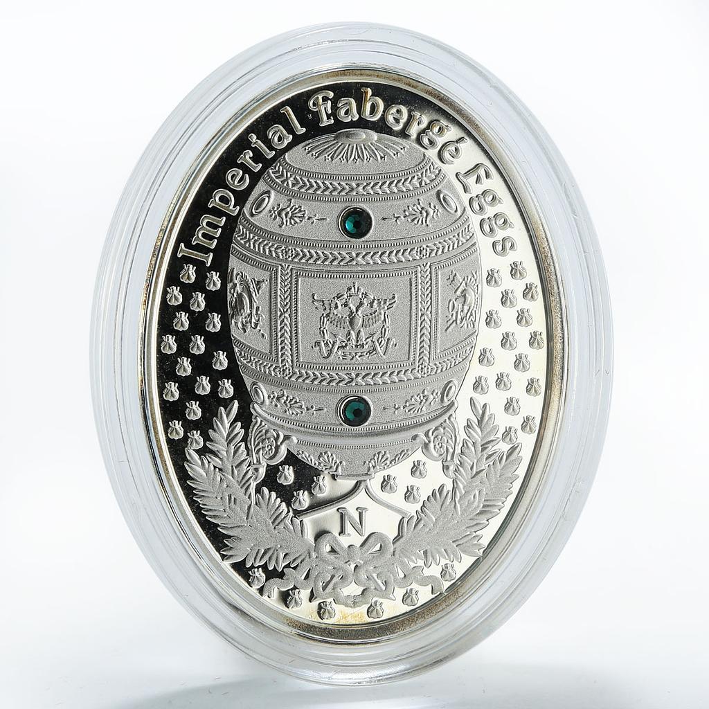 Niue 1 dollar Imperial Napoleonic Egg crystals silver coin 2013