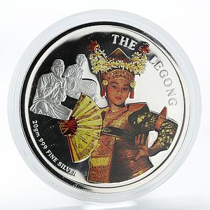Cambodia 3000 riels The Legong colour silver coin 2007