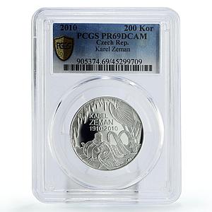 Czech Republic 200 korun Director Karel Zeman Cinema PR69 PCGS silver coin 2010