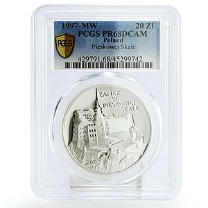 Poland 20 zlotych Polish Castle Pieskowa Scala PR68 PCGS silver coin 1997