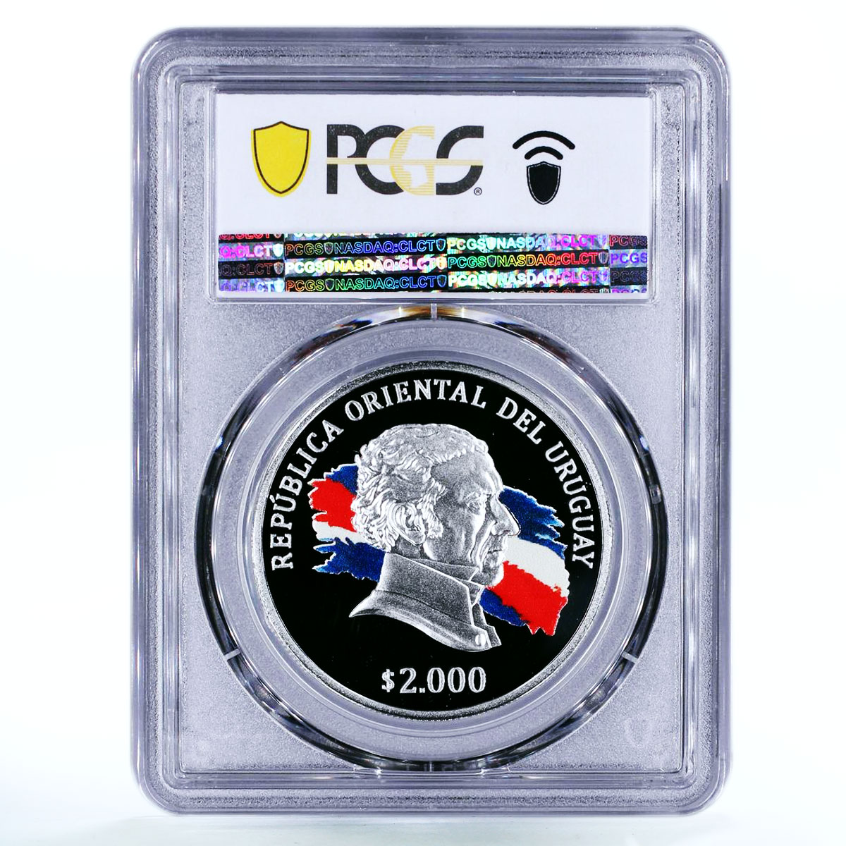 Uruguay 2000 pesos Bicentenary of Land Regulation PR70 PCGS silver coin 2015