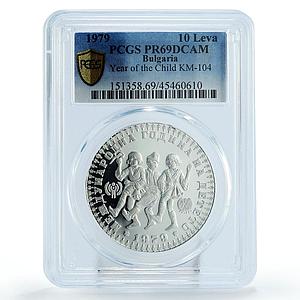 Bulgaria 10 leva International Year of the Child PR69 PCGS silver coin 1979
