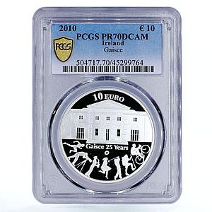 Ireland 10 euro 25 Years of Presidents Award Gaisce PR70 PCGS silver coin 2010