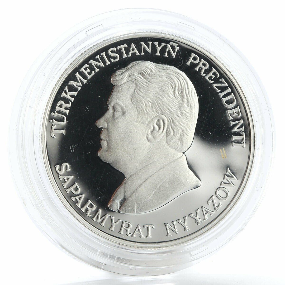Turkmenistan 500 manat Falco cherrug Gray fauna silver coin 1999