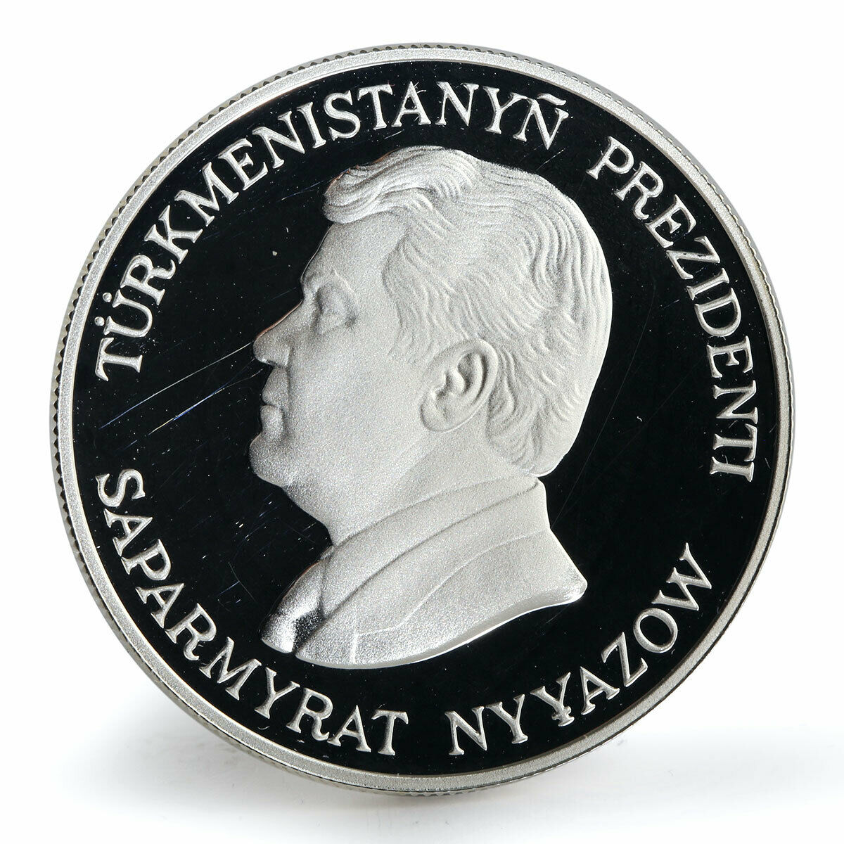 Turkmenistan 500 manat Falco cherrug Gray fauna silver coin 1999