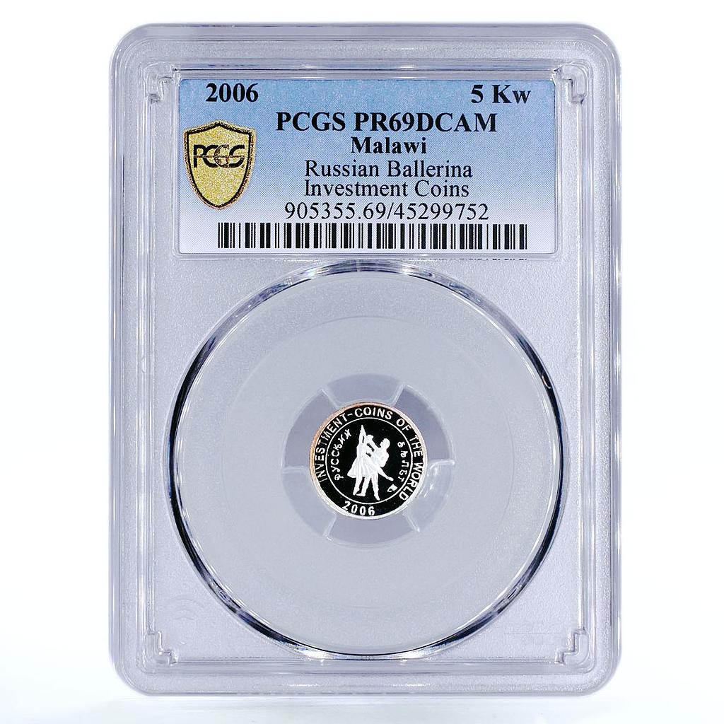 Malawi 5 kwacha Investment Coins Russian Ballerina PR69 PCGS silver coin 2006