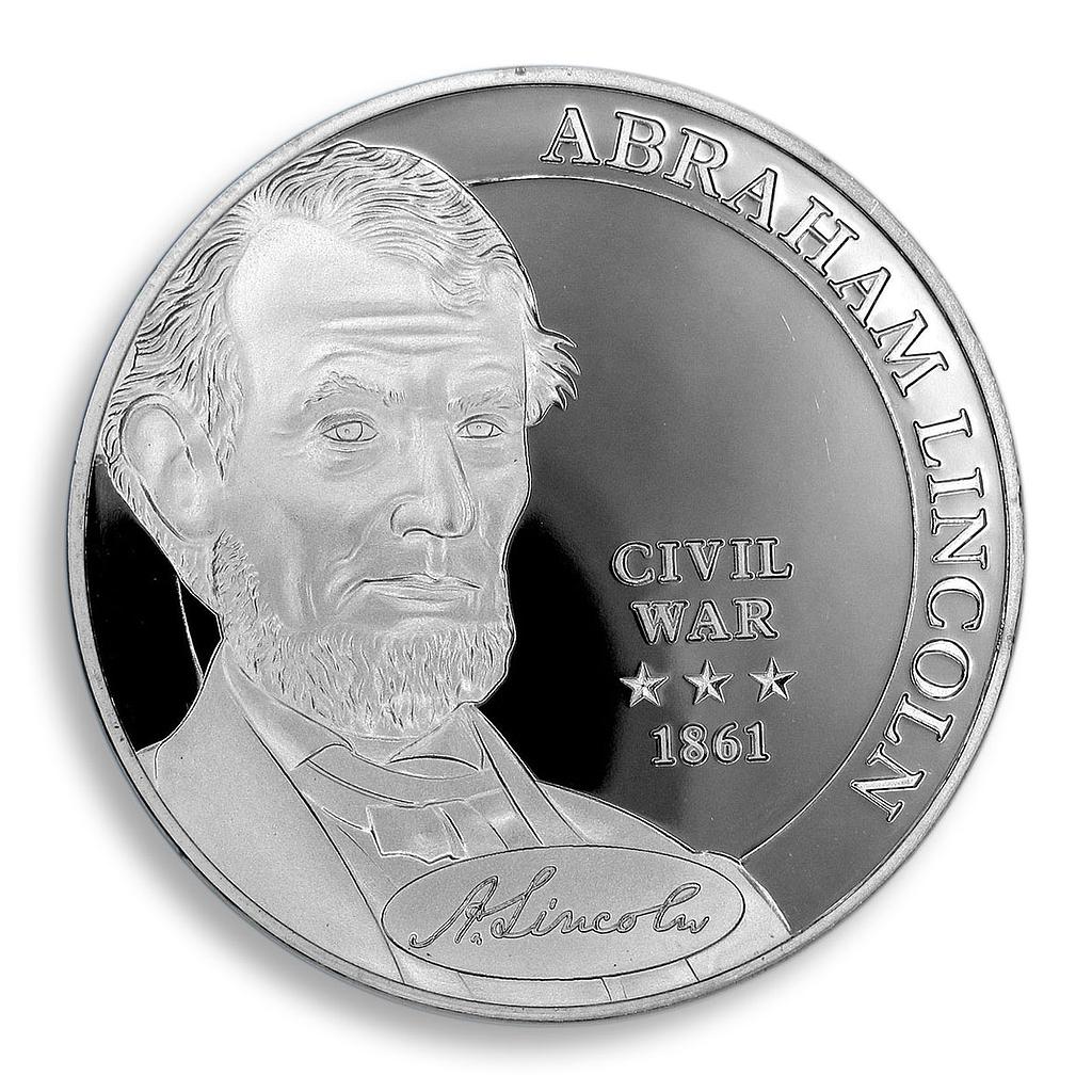 Abraham Lincoln, USA, Commander in Chief, President, Silver Plated, Civil War