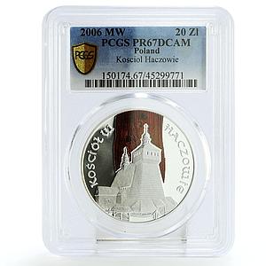 Poland 20 zlotych The Church in Haczow Cathedral PR67 PCGS silver coin 2006