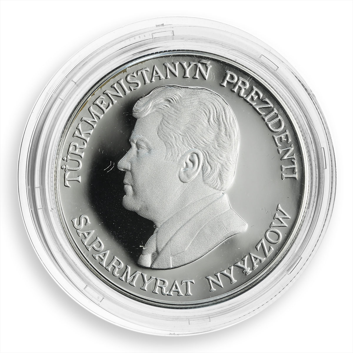 Turkmenistan 500 manat Gazelle Red Book fauna silver coin 1999