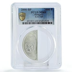Hungary 2000 forint Zsuzsanna Lorantffy Sarospatak MS69 PCGS silver coin 2000