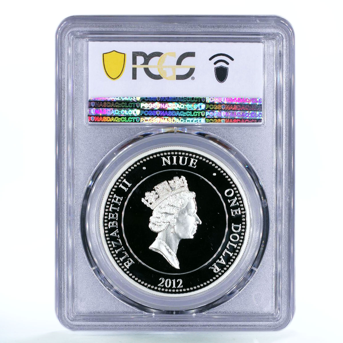 Niue 1 dollar 1812 Victory Russian Artillery PR70 PCGS colored silver coin 2012