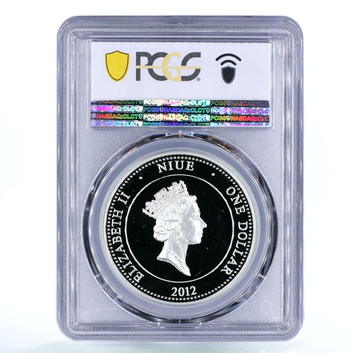 Niue 1 dollar 1812 Victory Russian Cavalry PR69 PCGS colored silver coin 2012
