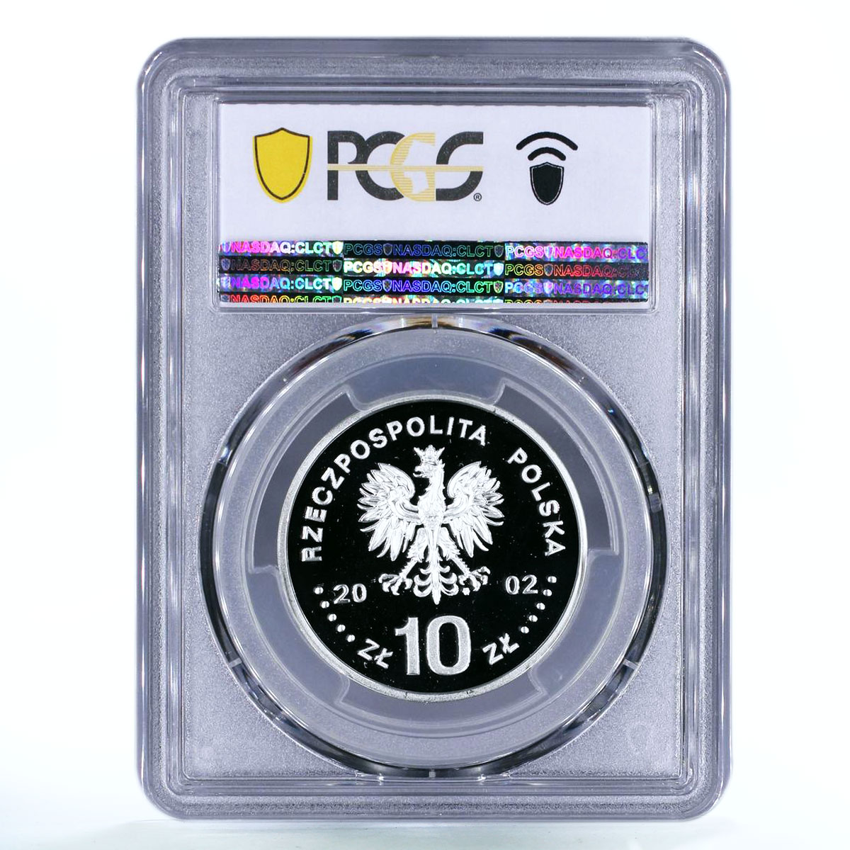 Poland 10 zlotych Polish State King August the Second PR70 PCGS silver coin 2002