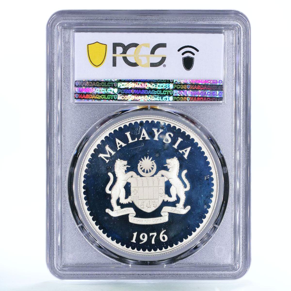 Malaysia 25 ringgit Conservation Hornbill Bird Fauna PR66 PCGS silver coin 1976