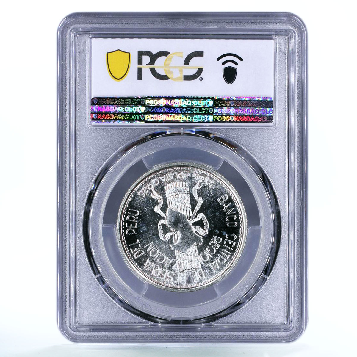 Peru 1/2 inti Indian Pachacutec Yupanki MS65 PCGS silver coin 1989